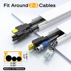Delamu Cord Hider, 315in Wire Covers for 2-3 Cords on Wall, Premium Cable Hider Cord Covers for Wires on Wall, Cable Management Wire Hiders for TV, Cable Raceway Kit, L15.7X W0.95x H0.55in, White
