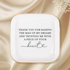 Mother of the Groom Gifts Jewelry Tray from Bride, Mother's Day Christmas Birthday Wedding Gifts for Mother in Law of the Groom from Bride Ceramic Ring Dish Plate