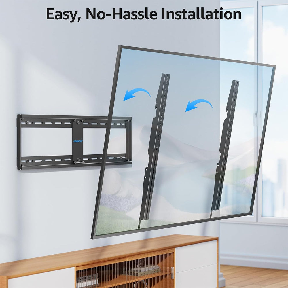 MOUNTUP Fixed TV Wall Mount for Most 50-100" TVs, 1.3” Slim Low Profile ...