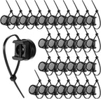 30 Pcs Magnetic Zip Tie Mounts Magnetic Cable Clips Organize and Secure Cable Wires with Powerful Multipurpose Ties Mount Base for Electrical Wire