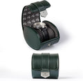 DUKWIN Watch Roll,Vegan Leather Travel Single Watch Case Organizer with Removable Pillows for Men and Women,Display Case for All Watches Collection and Gift for Anniversary Birthday(Green Storage Box)
