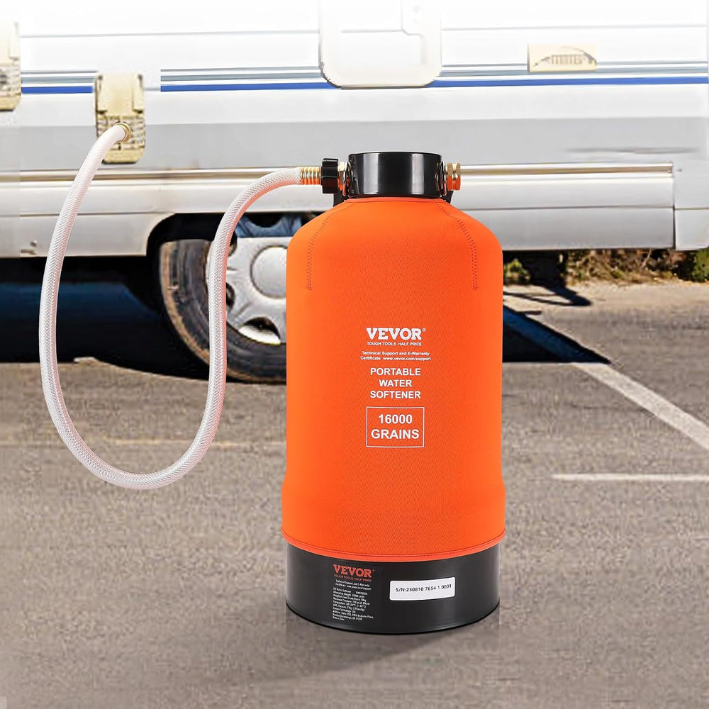 VEVOR RV Water Softener, 16,000 Grain Portable Water Softener, with 3/4"...