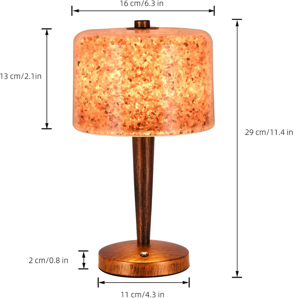 Himalayan Pink Rock Salt Lamp, Touch Control Dimmable Salt Night Light, USB P...