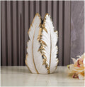 White and Gold Ceramic Vase for Home Decor Modern Decorative Vase 10.7in | Modern pampas grass vase for white and gold home decor perfect centerpiece for living room entryway bedroom and office table