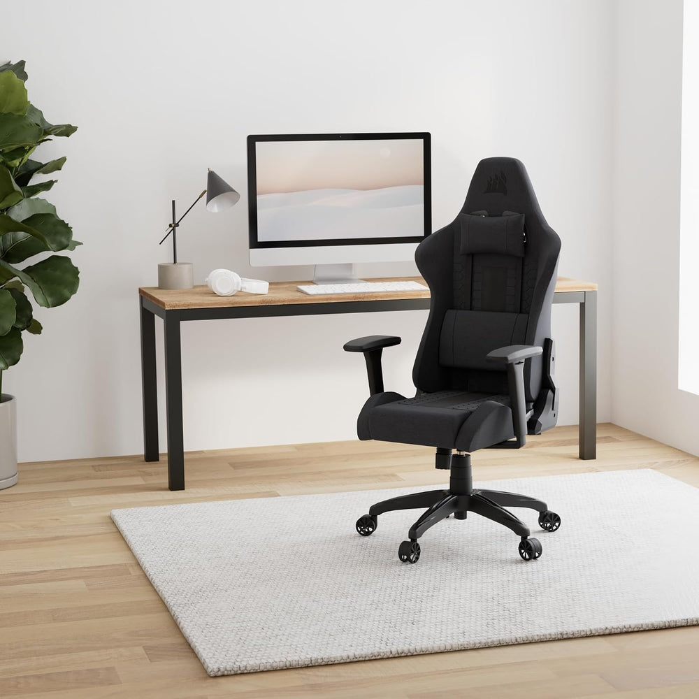 Corsair TC100 Relaxed Gaming Chair - Fabric - Racing-Inspired Design - Lumbar...