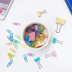 Ceramic Paper Clip Holder Gold Line Paper Clip Dispenser Organizer for Desk Cute Floral Pattern Office Binder Clip Holder Bobby Pin and Hair Clip Holder Gift for Office (Purple Red)
