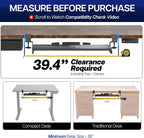 VIVO Extra Long Clamp-on Computer Keyboard and Mouse Under Desk Slider Tray, 34 x 11 inch Pull Out Platform Drawer, Black, MOUNT-KB15EB