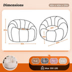 Bean Bag Chair, Faux Fur Beanbag Chair for Adults,Comfy Cloud Sofa with Back Support, Large Reading Chair for Living Room, Bedroom, Apartment (Beige)