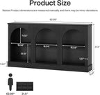 Tribesigns TV Stand for 55/60/65 Inch TV, Farmhouse Entertainment Center with Storage Cabinets, Modern Media Television Console Table for Living Room Bedroom, Black