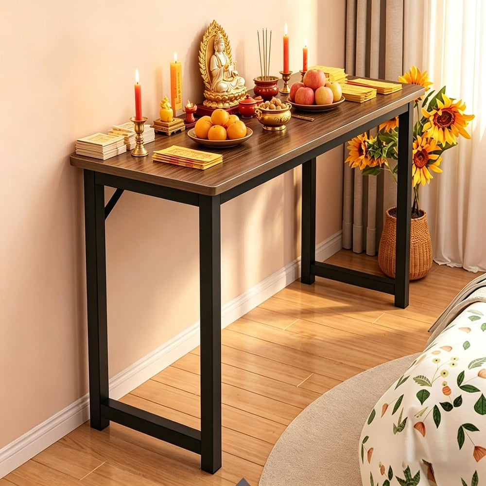 Prayer Meditation Table, Shrine Stand with Storage, Layered Buddha Altar Offe...