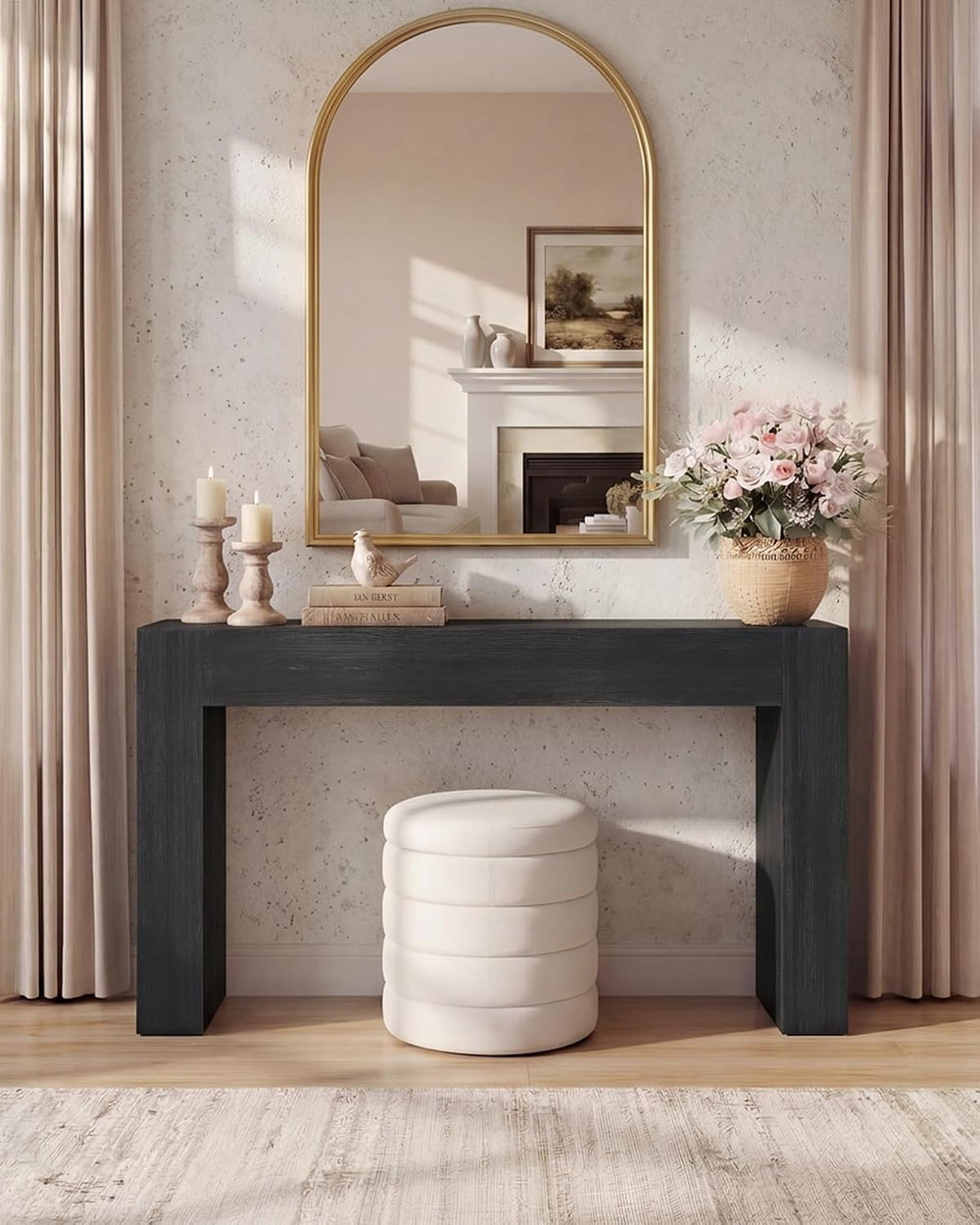 VASAGLE 63 Inches Entryway Table, Thick Tabletop Console Table, Farmhouse