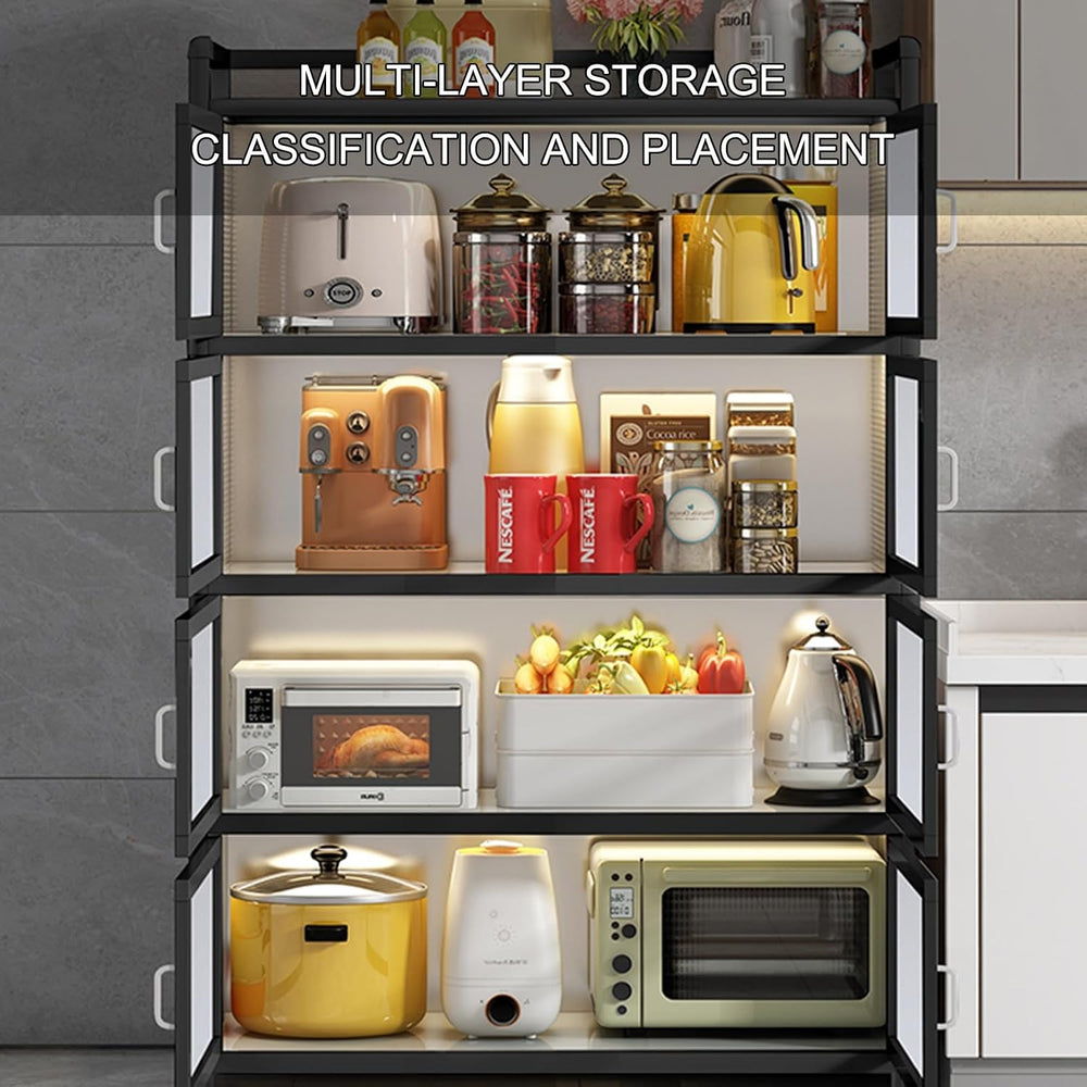 Kitchen Pantry Storage Cabinet, Bakers Rack with Storage, Freestanding Kitche...