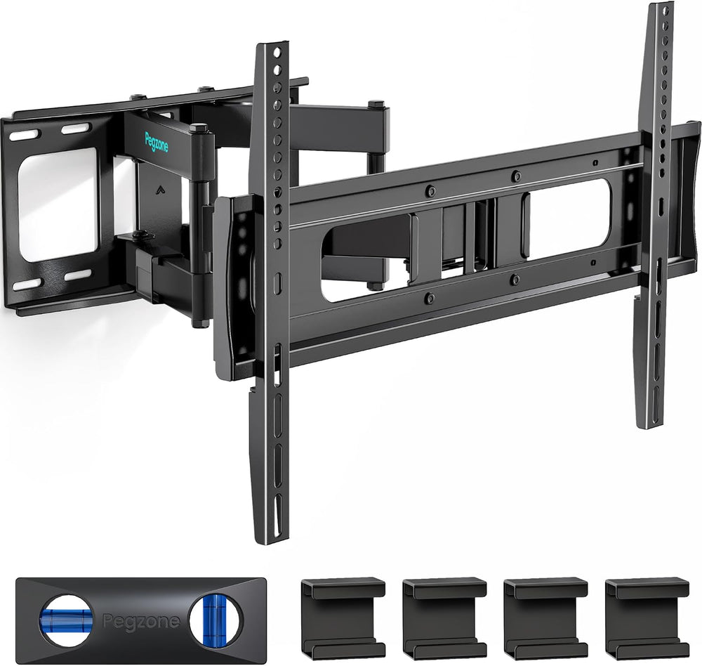 Pegzone Full Motion TV Wall Mount for 37-90 Inch TVs up to 132lbs | Swivel Ti...