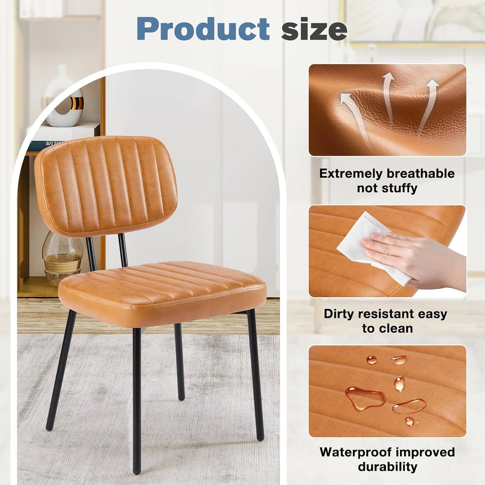 DUMOS Dining Chairs Set of 2, PU Leather Dining Room Chairs with Backrest