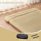 Dr.Futon Japanese Floor Futon Mattress Extra Thick Folding Roll Up Bed Topper Mat for Guest,Lounger and Tavel