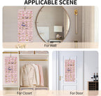 Bloss Hanging Jewelry Organizer with 48 Pockets, Double-Size Hanging Jewelrys Holder with Hanger Hooks, Jewelry Organizers and Storage for Earrings, Necklaces and Rings,Pink