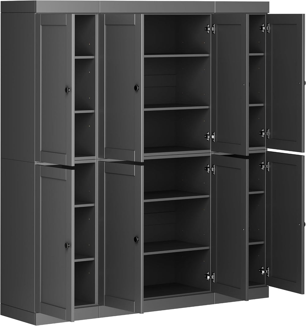 Palace Imports Solid Wood Kitchen Pantry Cabinet – 71.5" Tall x 65"...