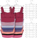 ZEDODIER 6 Pack Tank Top Hanger Space Saving, Bra Hangers for Closet Organizer, Hanging Bra Organizer Tank Tops Holder with 48 Hooks, Metal Closet Organizers and Storage Small Space Solutions, Silver