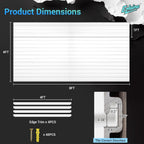 Ezlaino Slat Wall 4 FT x 8 FT, PVC Slat Wall Paneling, Upgraded & Thickened for Long-Lasting Durability, Easy to Install, Compatible with Most Hooks, Ideal for Garage Storage & Decoration, White