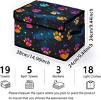 Stackable Clothes Storage Bins with Lids,Closet Organizers Fabric Printing Box for Home and Office,Blanket Clothes Organizers,Under Bed Storage Containers 3 Pack.