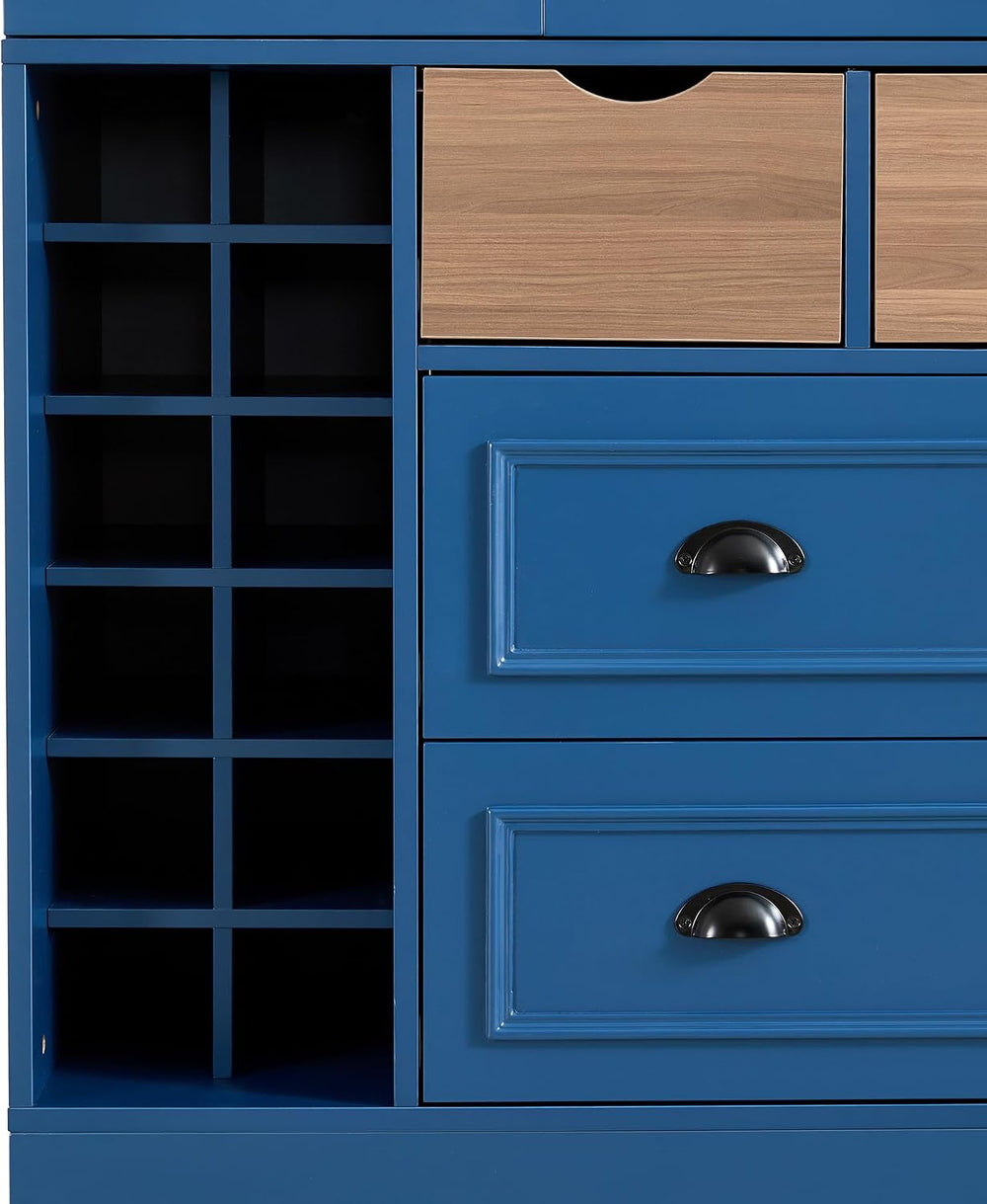 Polibi Farmhouse 71" Large Kitchen Pantry Cabinet with 4 Foldable Doors,...