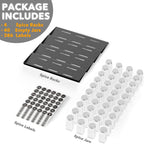 SpaceAid Spice Drawer Organizer with 40 Spice Jars, 386 Spice Labels, 4 Tier Seasoning Rack Tray Insert for Kitchen Drawers, 18.5" Wide x 17.5" Deep