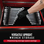 Q&U Wrench Organizer Modular System – 48 PCS Magnetic Wrench Organizer for Tool Box Drawer, Modular Wrench Organizer and Wrench Storage Rack, Heavy Duty Wrench Holder