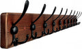 Large Coat Rack Wall Mount 38.6'' Rustic Wood Coat Rack Hook Long Coat Hooks Wall Mount Farmhouse Wall Hooks for Hanging Coat, Bags, Towels