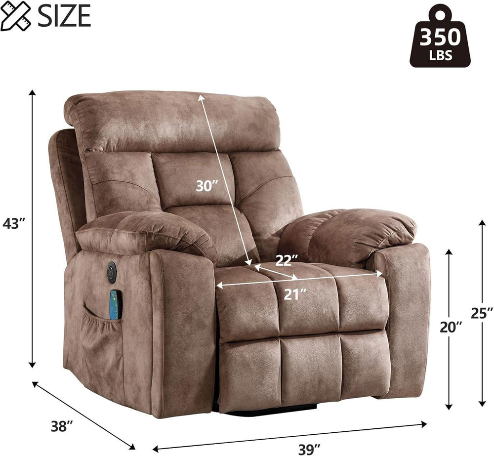 CANMOV Large Power Lift Recliner Chair with Massage and Heat for Elderly Big ...