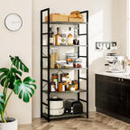 NUMENN 5 Tier Bookshelf, Tall Bookcase Shelf Storage Organizer, Modern Book Shelf for Bedroom, Living Room and Home Office, Dark Grey