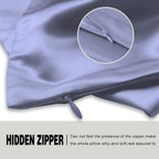 Mulberry Silk Pillowcase for Hair and Skin Pillow Case with Hidden Zipper Soft Breathable Smooth Cooling Silk Pillow Covers for Sleeping (Grayish Blue, King（20"X 36"）)