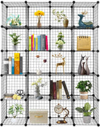 20 - Cube Organizer: Wire Cube Storage for Home & Office - Multifunctional, Modular Cubbies