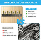 TSUMAZRURE Screwdriver Wall Rack, Screw Driver Holder and Screwdriver Rack, Tool Organizer Rack with Screw Driver Holders Organizers, Wall Mounted Tool Rack for Garage Tool Storage Rack (black)