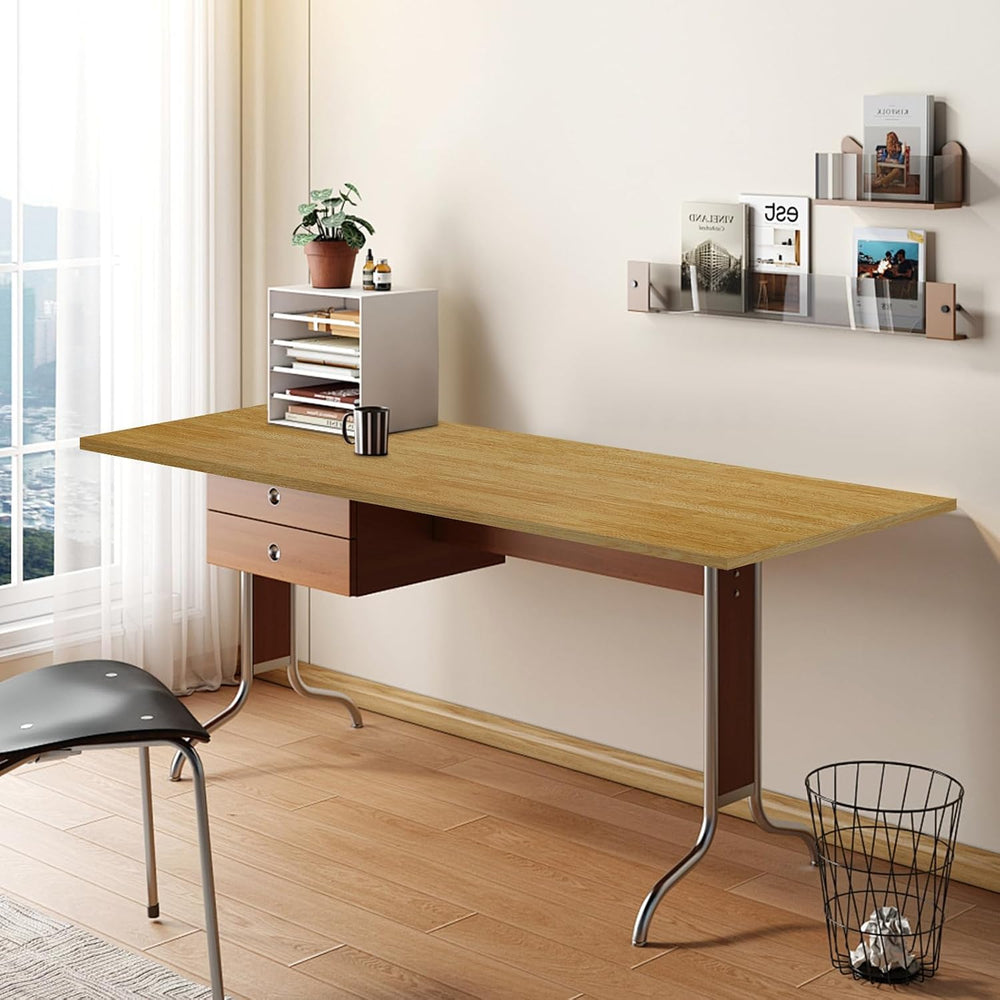 Butcher Block Countertop 70.86x23.62 Inch Plywood Rectangular Tabletop for Ki...