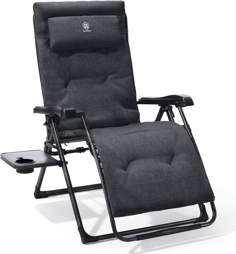 EVER ADVANCED Aluminum Zero Gravity Chair, 2.4" Padded, 350 lb Capacity