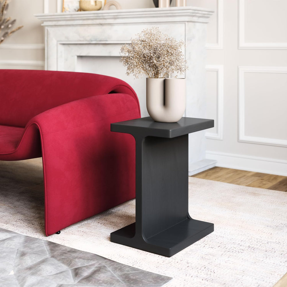 HomeStock Black Accent Table - Modern Side Table for Living Room & Bedroom