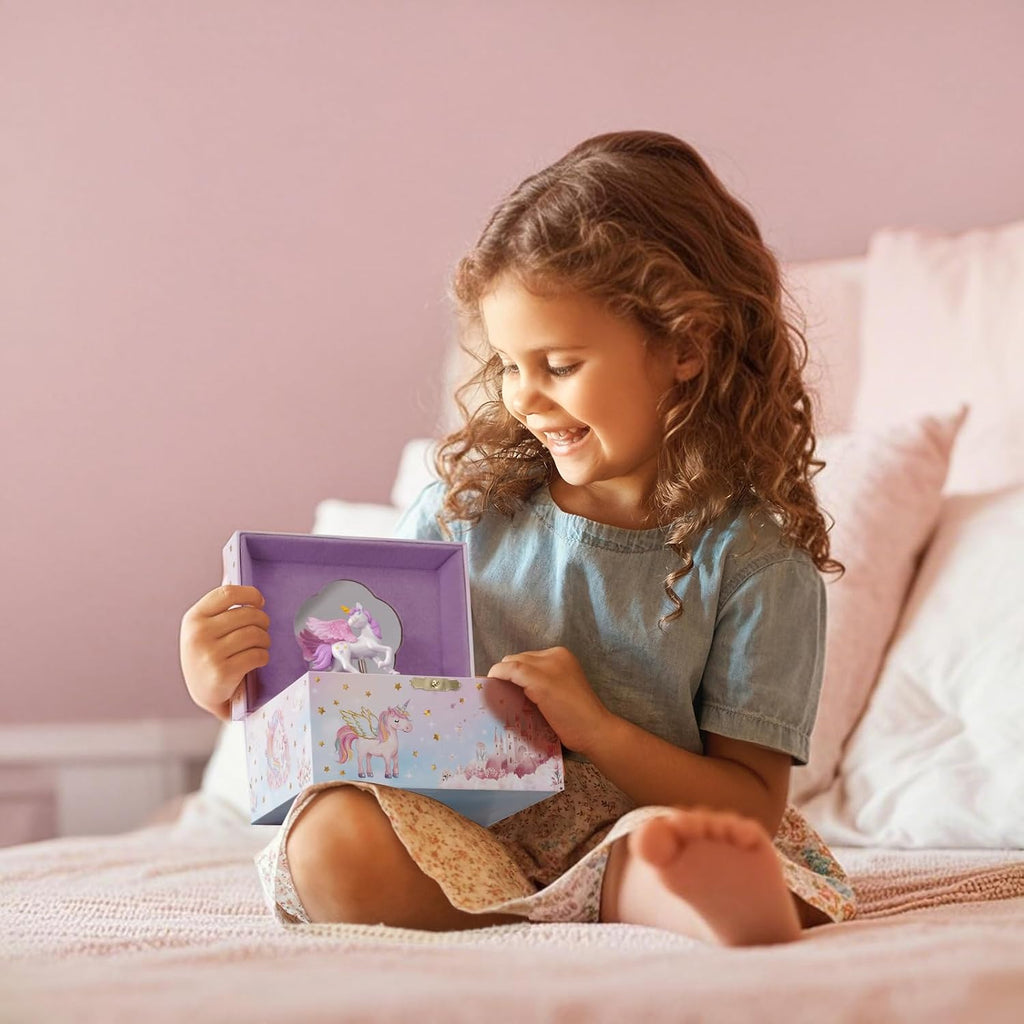 ProCase Unicorn Jewelry Box for Girls, Kids Musical Jewelry Boxes with Spinning Unicorn Doll, Birthday Gifts for Little Girls Children Toddler Ages 3 4 5 6 7 8 -Unicorn (Box Only)