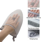 Garment Steamer Ironing Glove Mitt with Finger Loop for Clothes Steaming Mitt Anti Steam Mini Handheld Ironing Pad Board Heat Resistant Steamer Hand Protector with hanging loop for Steaming Clothes