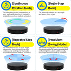 12.6Inch/350lbs Capacity Electric Motorized Turntable,Remote Rotating Display Stand ,Large Rotating Platform,Photography Turntable,Heavy Duty Display Turntables for Photography,3D Scanner,Exhibition