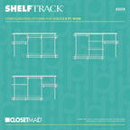 ClosetMaid ShelfTrack Wire Closet Organizer System, Adjustable from 5 to 8 Ft., with Shelves, Clothes Rods, Hardware, Durable Steel, White