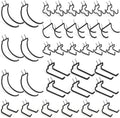 INCLY 36 Pack Heavy Duty Pegboard Hooks, 1/4" Pegboard Drill Holder Tool Utility Hooks, Peg Board Tool Hangers Accessories for Hanging Power Tools, Drill, Hammer, Workbench, Garage