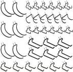 INCLY 36 Pack Heavy Duty Pegboard Hooks, 1/4" Pegboard Drill Holder Tool Utility Hooks, Peg Board Tool Hangers Accessories for Hanging Power Tools, Drill, Hammer, Workbench, Garage