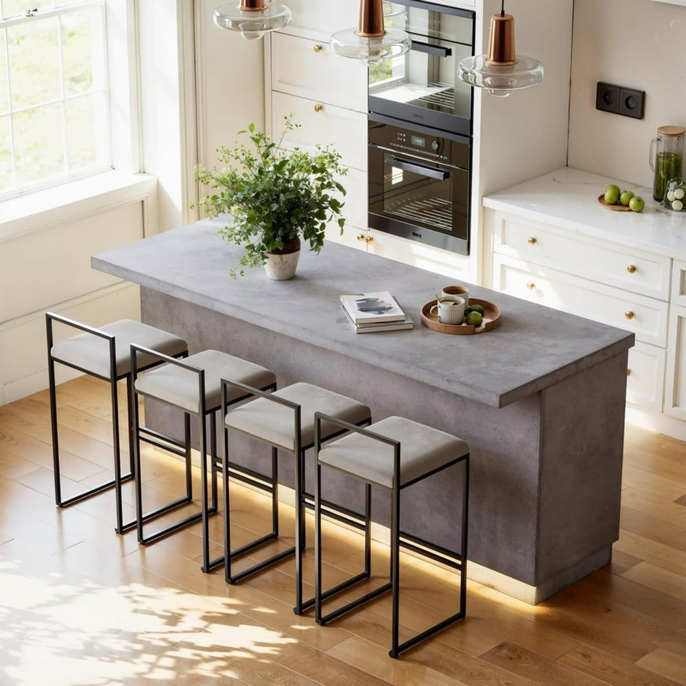 homary 72" Large Gray Kitchen Island with Storage & LED Lights, Wood...