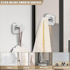 No-Drill Reusable Suction Cup Hooks, Towel, Robe, Loofah, Coat Hook for Glass, Mirror, Tile, Shower, Bathroom, Kitchen & Metal (Smooth, Non-Porous Surfaces) (4, Chrome Polished)