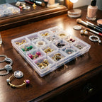 85 Pack Rectangular Mixed Sizes Clear Plastic Storage Containers | Hinged Lid, For Beads and Small Craft Items, 5 Outer + 80 Inner Boxes