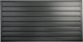 HANDIWALL (BLACK) PVC Slatwall Garage Wall Organizer, 4x2ft Heavy Duty Framed Slatwall Panel Storage Kit, Wall Mount Organizing Storage System For Slatwall Accessories