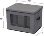 Household Essentials Tall Wine and Bottle Storage Chest, Gray