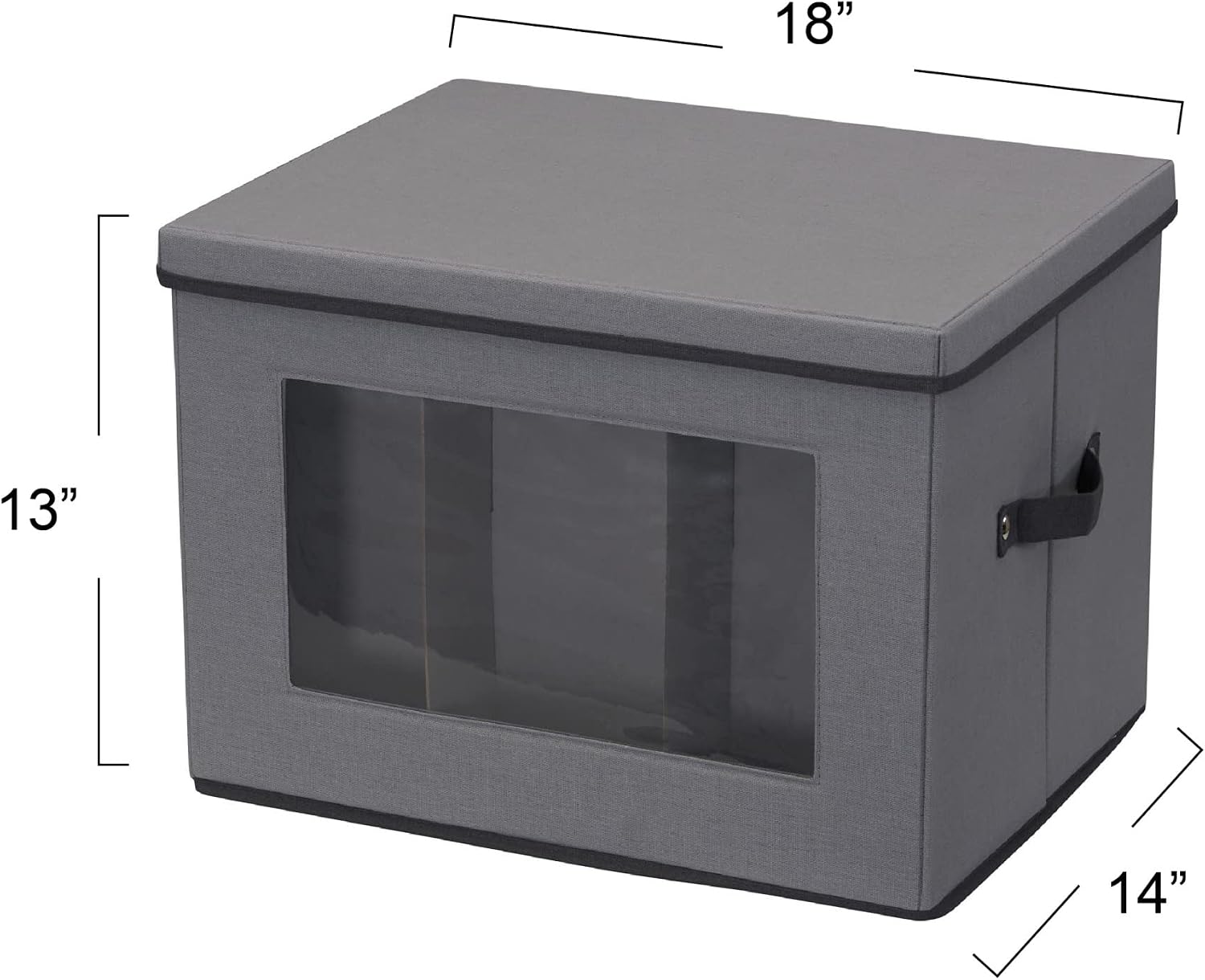 Household Essentials Tall Wine and Bottle Storage Chest, Gray