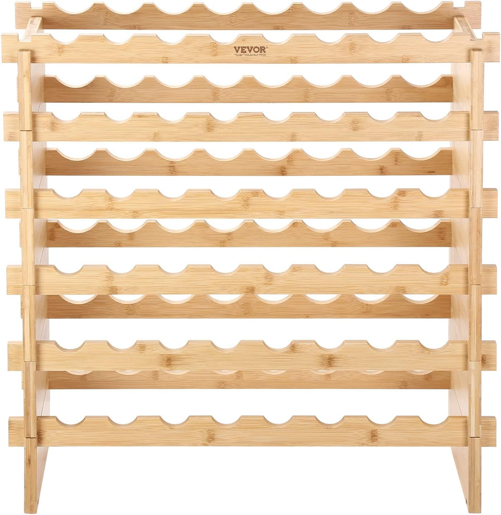 VEVOR 8-Tier 72 Bottles Stackable Modular Wine Rack, Freestanding Wines Holde...