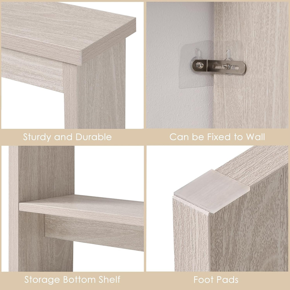 Console Table with Power Outlet and USB Port, 47" Long Behind Couch Tabl...
